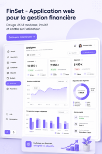 Capture d'écran de l'application FinSet pour la gestion financière