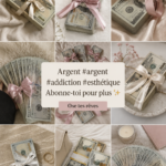 Femme tenant un calculateur et un carnet de finances, symbolisant la gestion de l'argent