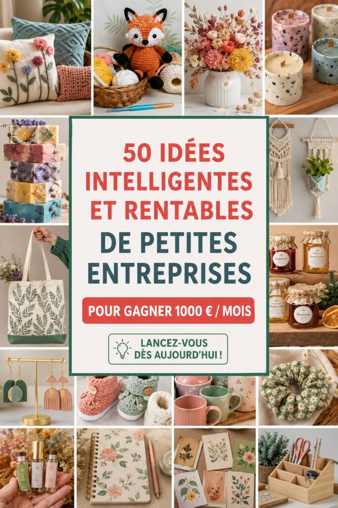 Idées de petites entreprises rentables pour gagner 1000€/mois