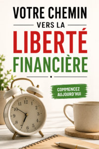 Une femme examinant ses finances avec un sourire, symbolisant la liberté financière.
