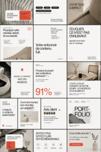 Modèles Instagram attractifs pour startups et équipes marketing.