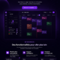 Modèle de site web moderne pour une startup AI, avec un design épuré et des éléments interactifs.