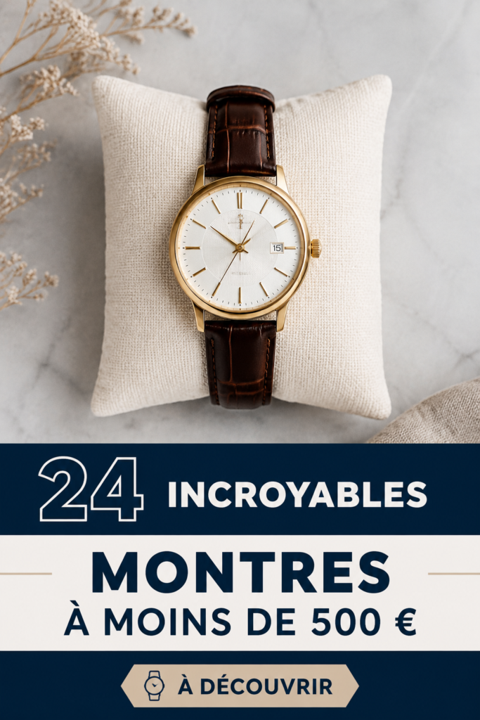 Sélection de montres élégantes à moins de 500 € pour tous les styles.