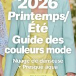 Palette de couleurs printemps/été 2026, incluant Cloud Dancer et Almost Aqua