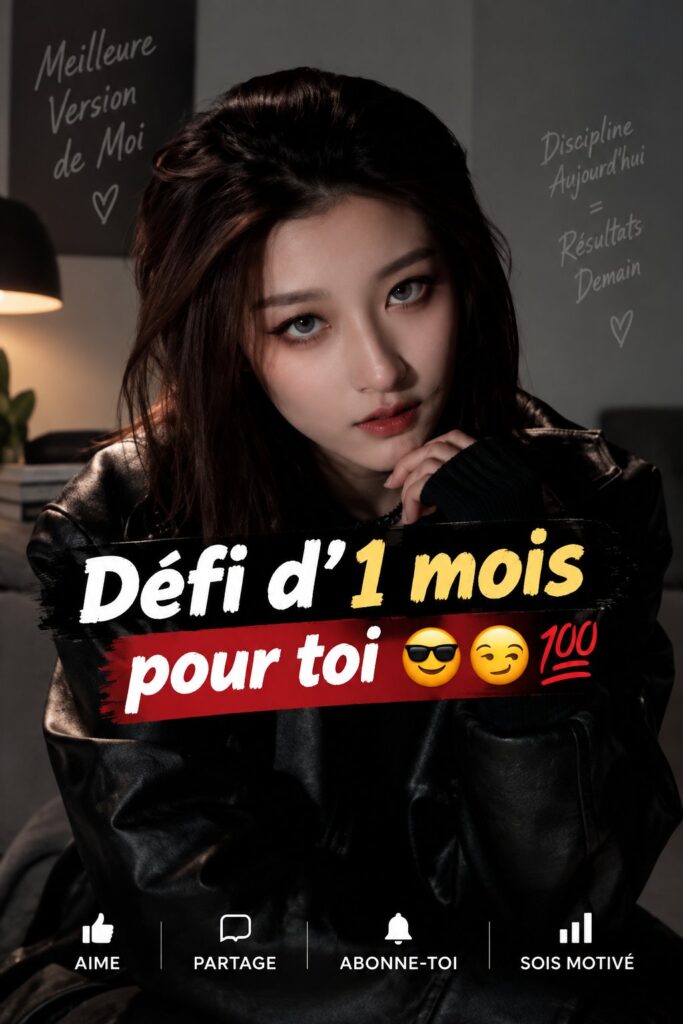 Femme souriante planifiant son budget avec un calendrier de défi mensuel
