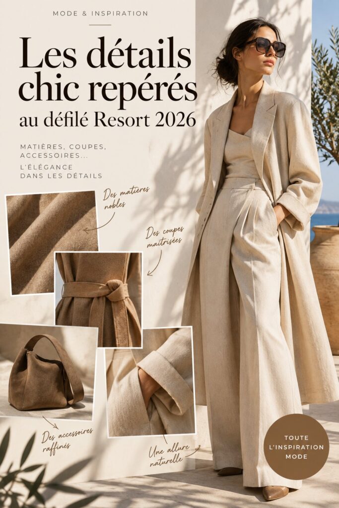 Image du défilé Max Mara Resort 2026 montrant des détails mode élégants.
