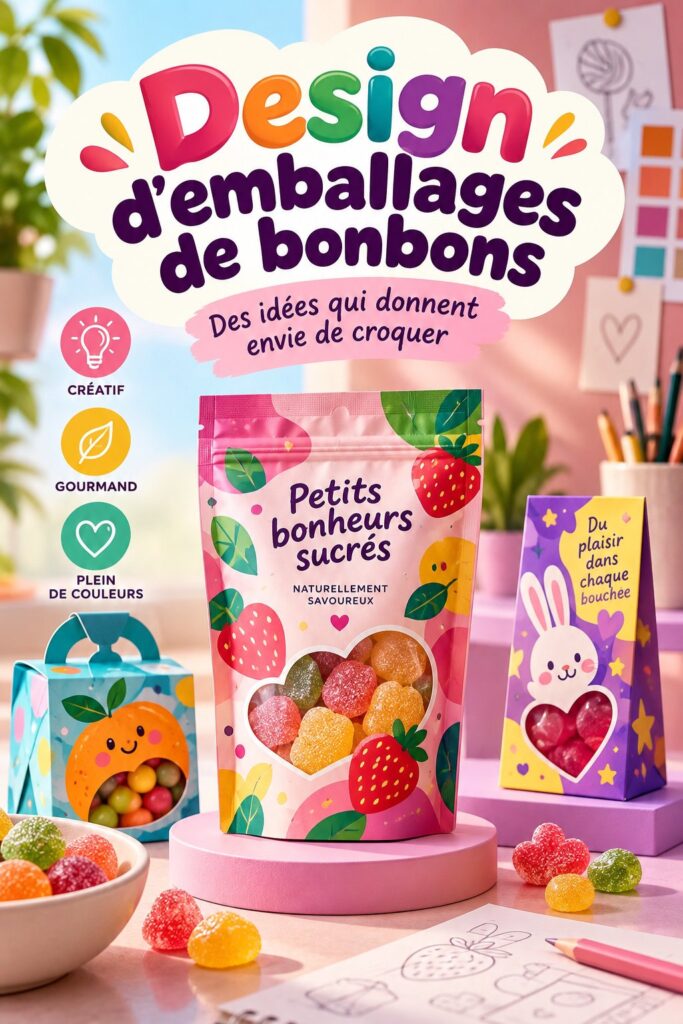 Un packaging créatif et coloré pour des douceurs sucrées.