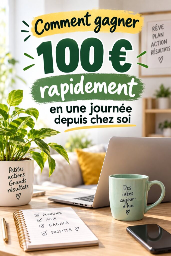 Gagner 100 € rapidement depuis chez soi avec des astuces pratiques
