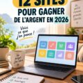 Femme souriante travaillant sur son ordinateur pour gagner de l'argent en ligne.