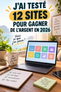 Femme souriante travaillant sur son ordinateur pour gagner de l'argent en ligne.