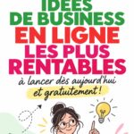 Femme souriante travaillant sur son ordinateur pour créer un business en ligne