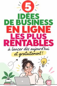 Femme souriante travaillant sur son ordinateur pour créer un business en ligne