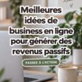 Illustration d'une femme travaillant sur son ordinateur pour générer un revenu passif en ligne.