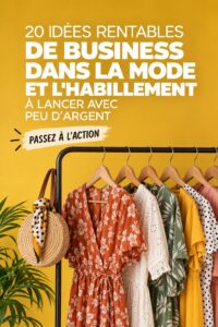 Une femme examinant des vêtements dans une boutique, représentant une idée de business dans la mode.