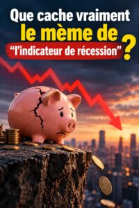 Un écran montrant un mème lié à l'indicateur de récession et son impact sur les finances personnelles.