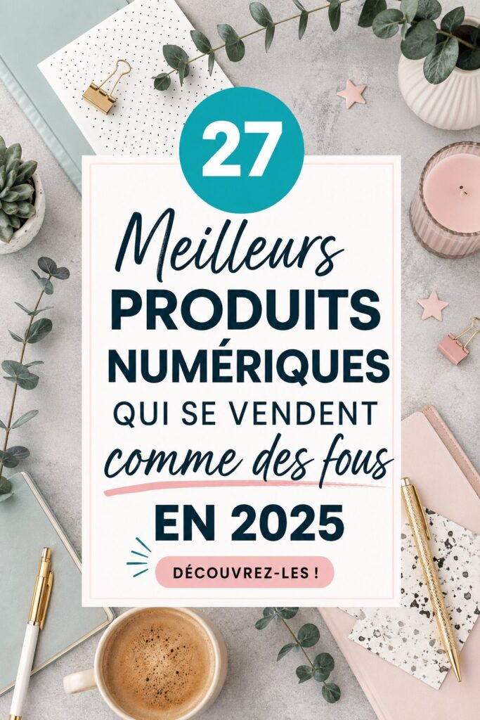 Une femme souriante travaillant sur des produits numériques profitables.
