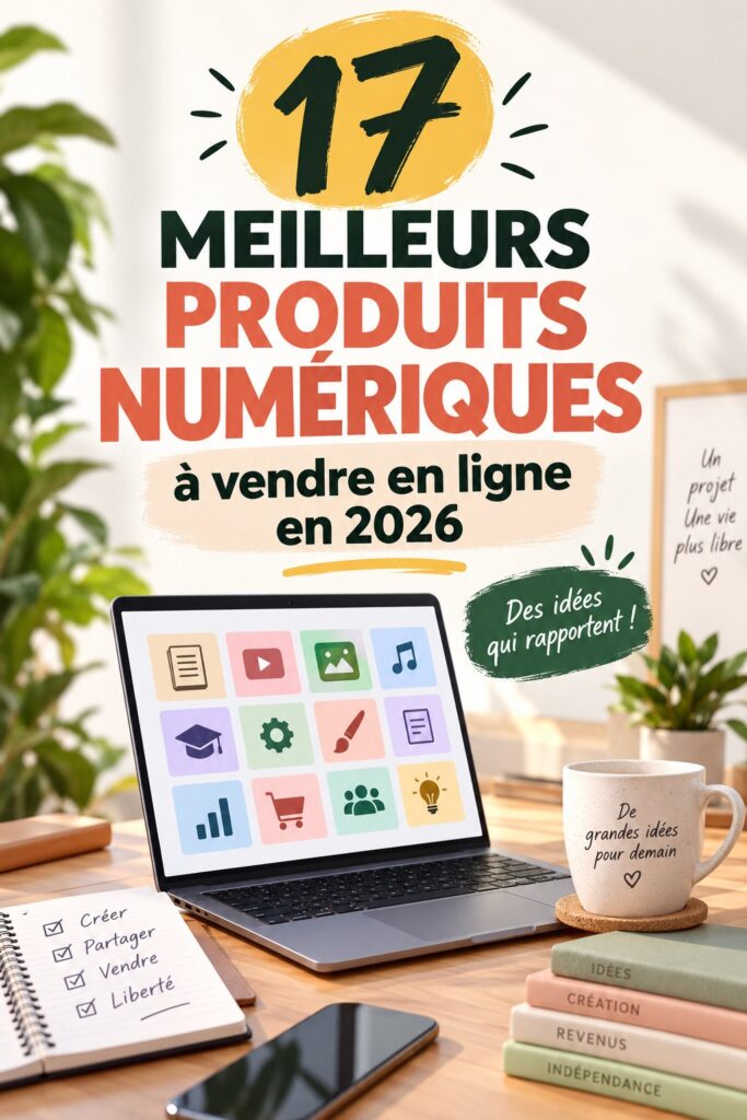 Femme souriante consultant des produits numériques rentables en ligne