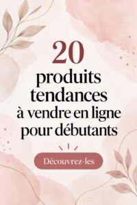 Femme souriante examinant des produits tendance à vendre en ligne.