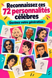Quiz amusant pour reconnaître des célébrités et deviner votre âge.