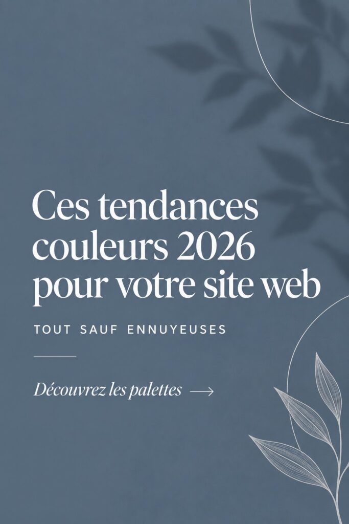 Palette de couleurs tendance pour le web en 2026.