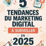 Femme contemplant des graphiques de tendances marketing pour 2025