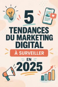 Femme contemplant des graphiques de tendances marketing pour 2025