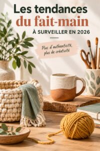 Tendance de style fait main de 2026 mettant en avant des créations artisanales