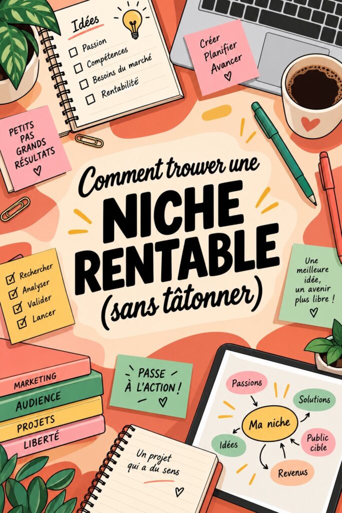 Femme souriante réfléchissant à une idée d'entreprise dans un cadre chaleureux.