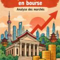 Une image représentant la bourse asiatique et des banques florissantes avec des graphiques