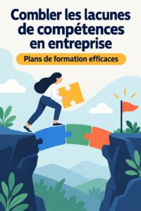 Un groupe d'employés discutant autour d'une table pendant une session de formation sur le développement des compétences.