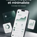 Un design moderne et épuré d'une interface fintech avec des couleurs vives