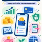 Une femme consultant un glossaire FinTech sur son ordinateur, symbolisant l'apprentissage financier.