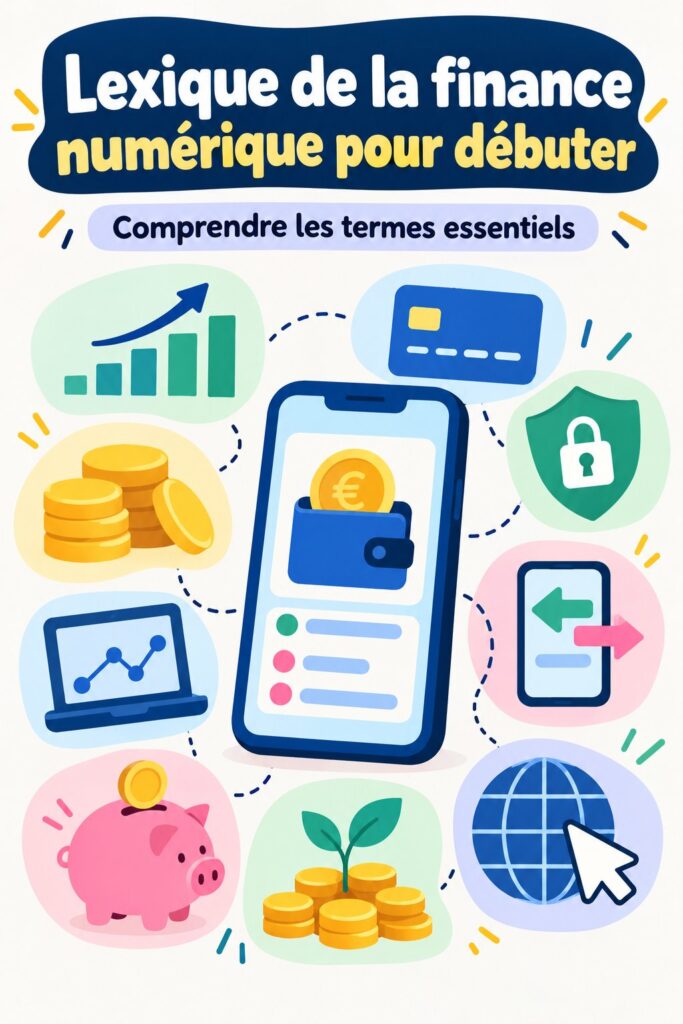 Une femme consultant un glossaire FinTech sur son ordinateur, symbolisant l'apprentissage financier.