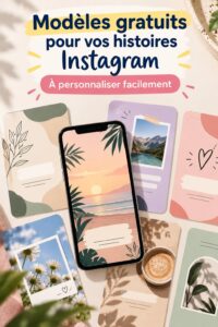 Modèles d'IG Story créatifs sur un smartphone.