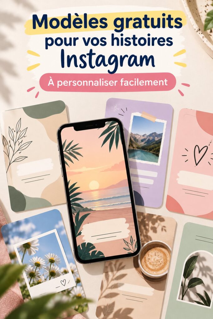 Modèles d'IG Story créatifs sur un smartphone.