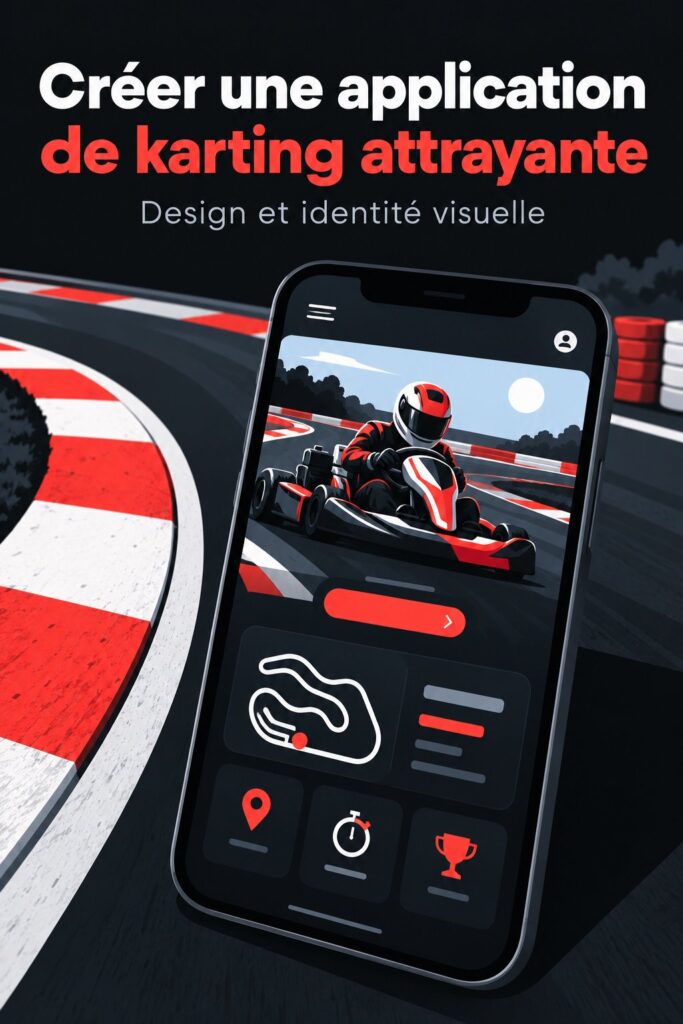 Une femme utilisant une application de karting sur son smartphone.