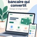 Exemple de page d'accueil bancaire moderne et fonctionnelle.