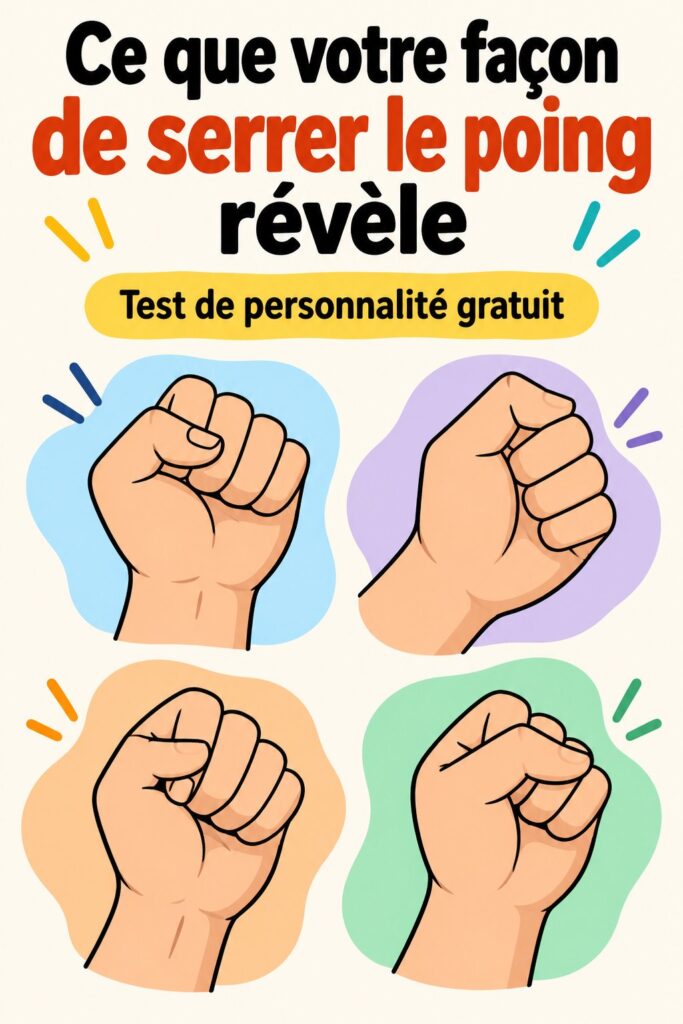 Femme tenant un poing fermé, symbole de confiance et de détermination.