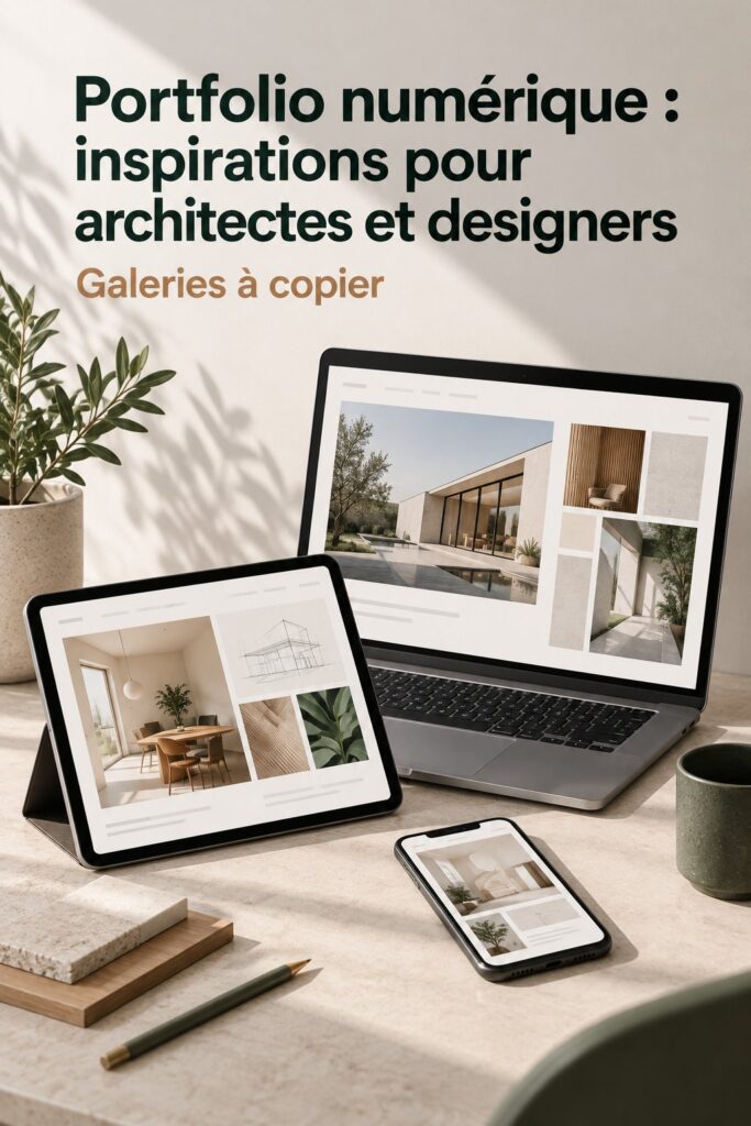 Exemple de portfolio numérique inspirant pour un architecte