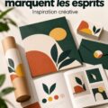 Une représentation graphique d'une identité visuelle forte illustrant des logos et des éléments de marque