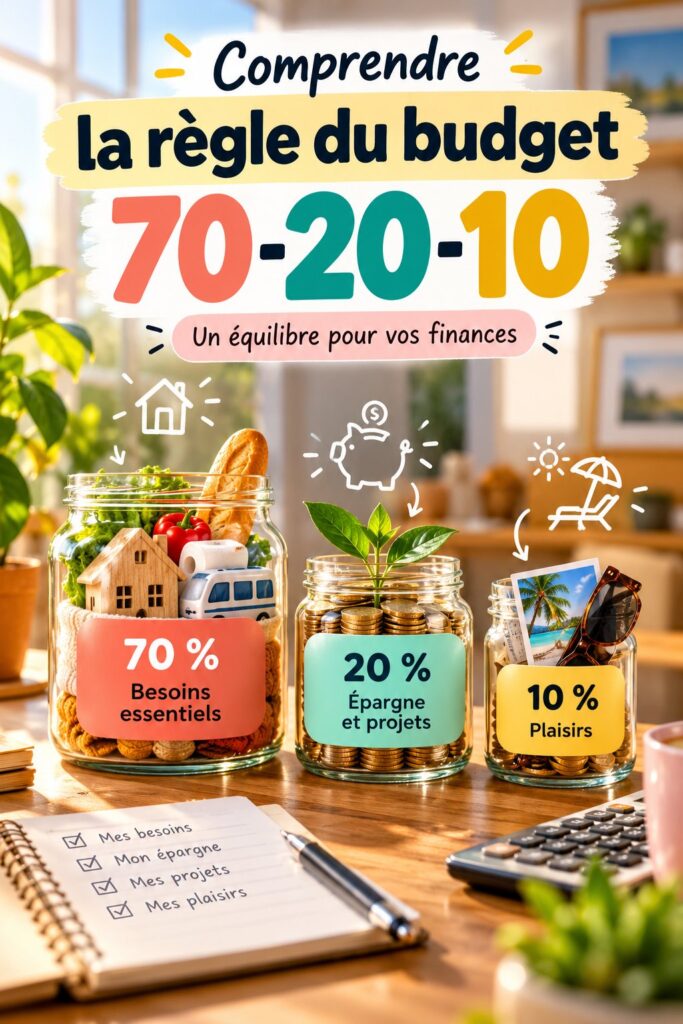 Femme souriante consultant son budget personnel selon la méthode 70-20-10.