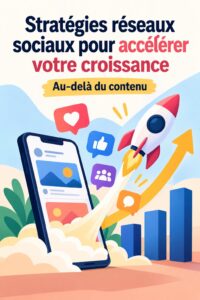 Femme utilisant les réseaux sociaux pour développer son entreprise.