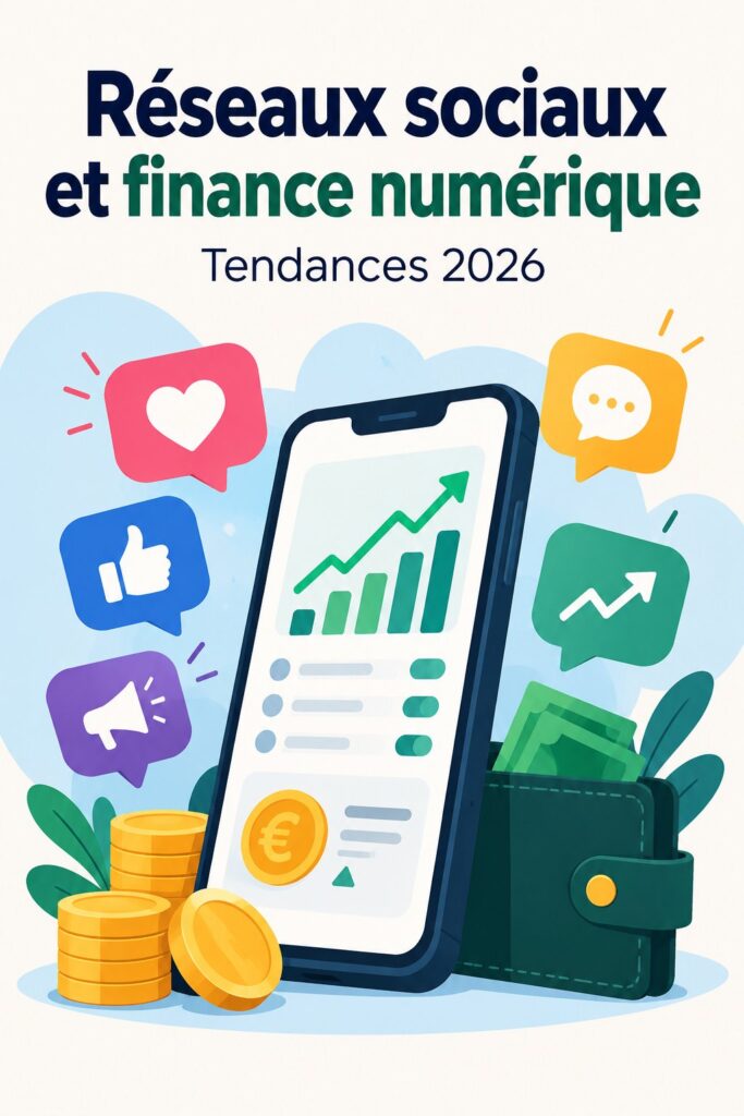 Illustration d'une femme utilisant une application Fintech pour gérer son budget
