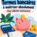 Femme souriante utilisant son ordinateur pour apprendre les termes bancaires essentiels.