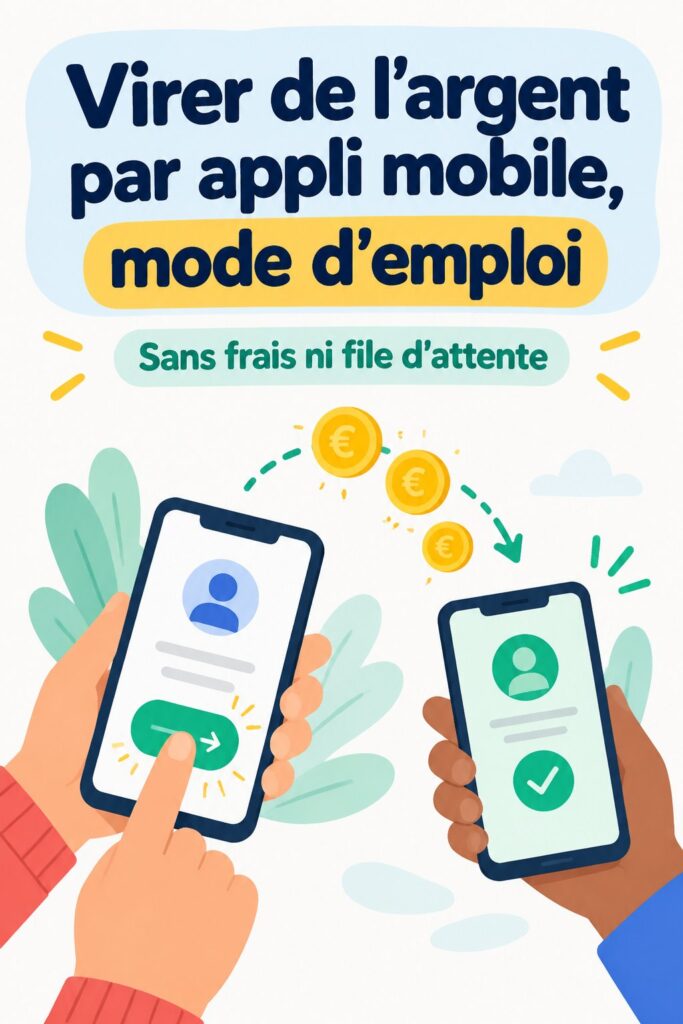 Femme utilisant son mobile pour effectuer un virement d'argent en ligne.